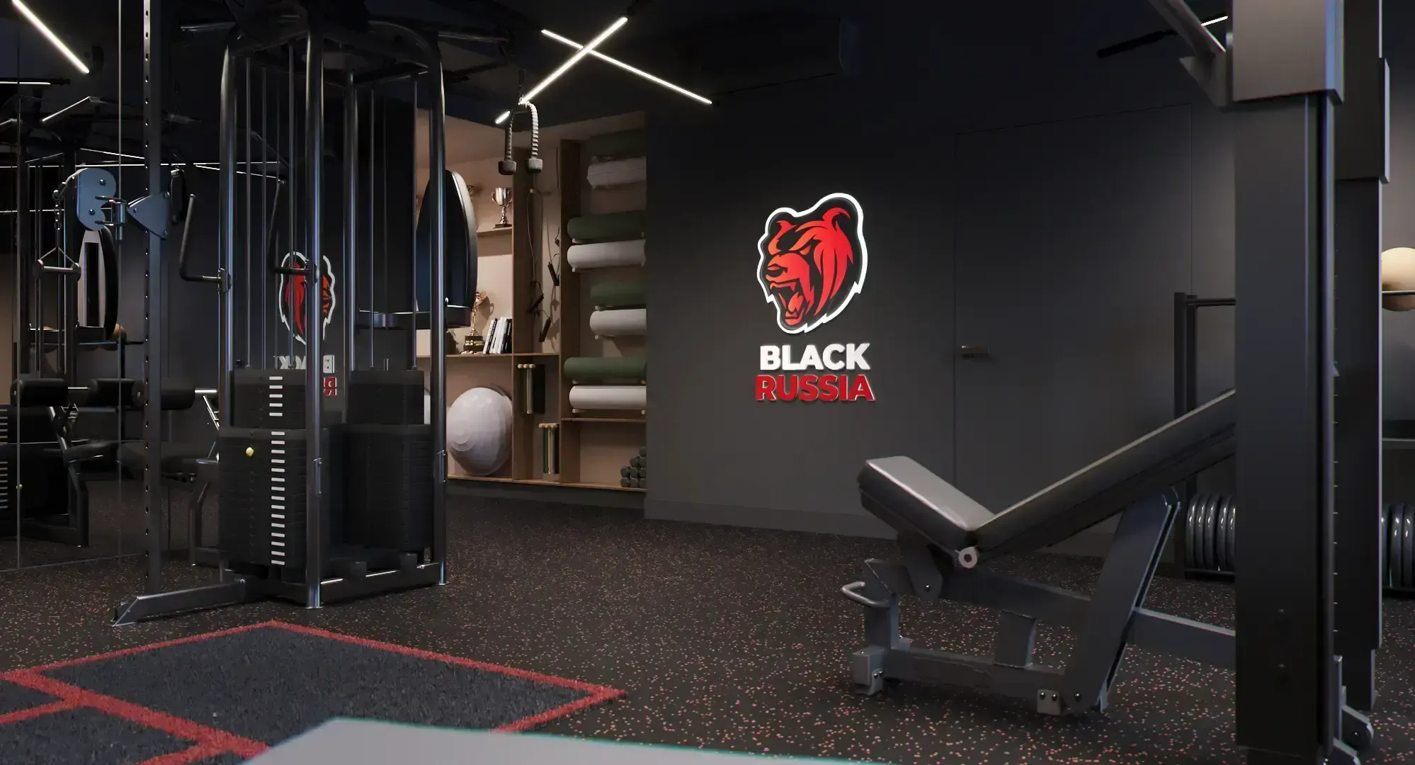 Дизайн интерьера офиса со спортзалом для IT компании изображение 3