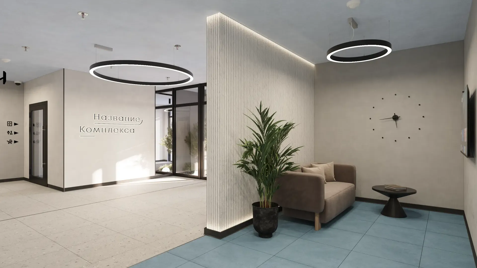 ЖК на Уездной, Дизайн интерьеров мест общего пользования изображение 1